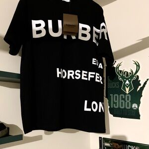 Burberry Black Graphic Tee